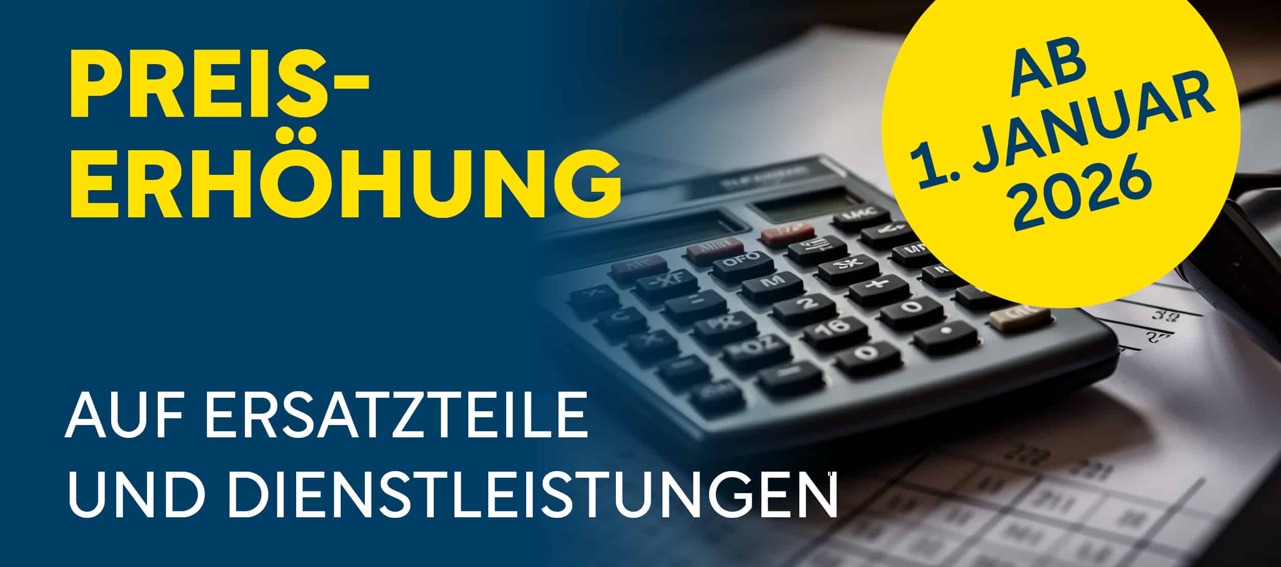 Du betrachtest gerade Preisanpassung auf Ersatzteile und Servicedienstleistungen