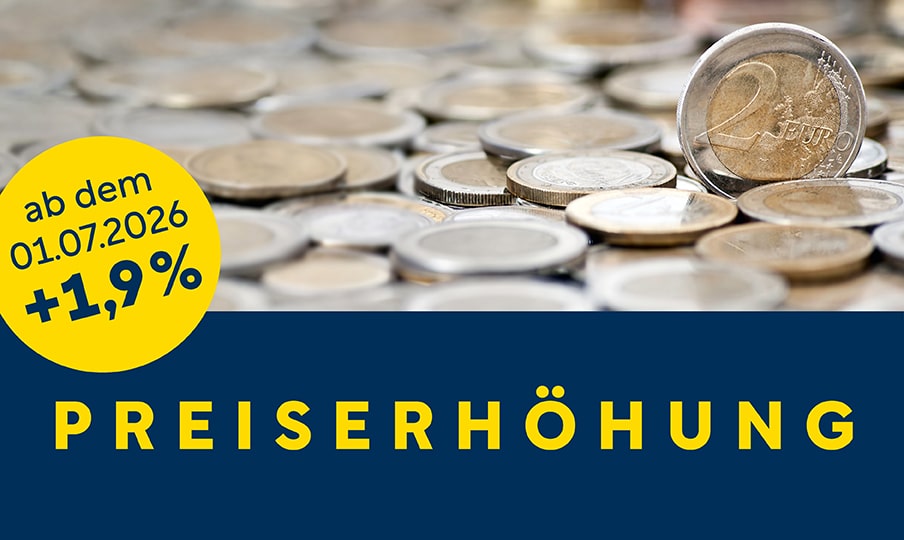 Mehr über den Artikel erfahren Preisanpassung zum 01. Juli